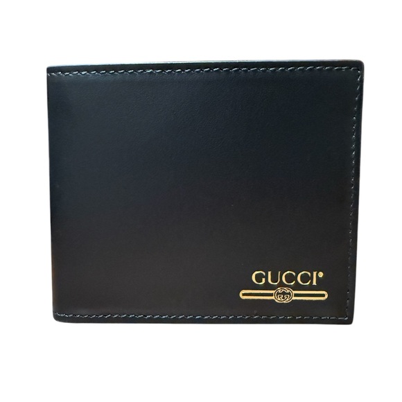 Gucci Plutone Calfskin Logo Bi-fold Wallet - Picture 1 of 5